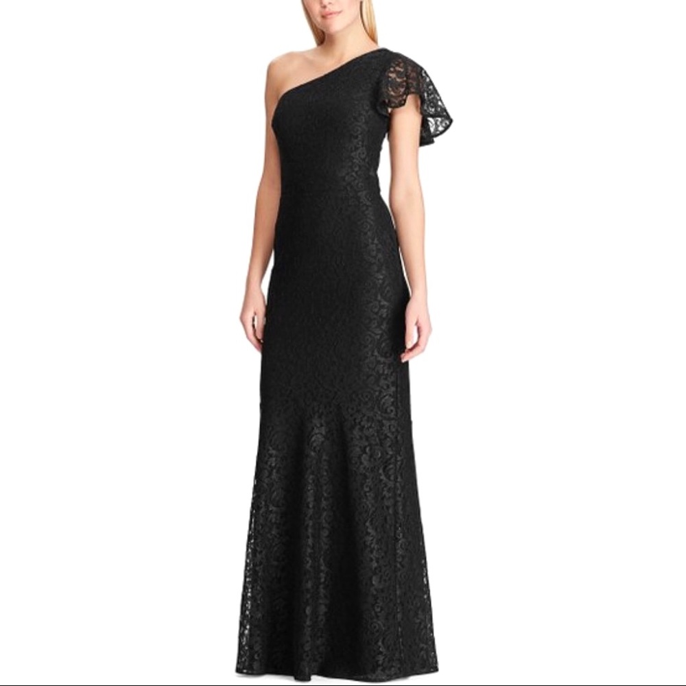 Ralph Lauren Women's Lace Asymmetrical Dress